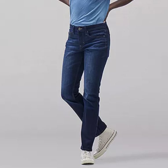Women's Lee® Legendary Regular Fit, Straight Leg Mid Rise Jeans - Picture 1 of 5